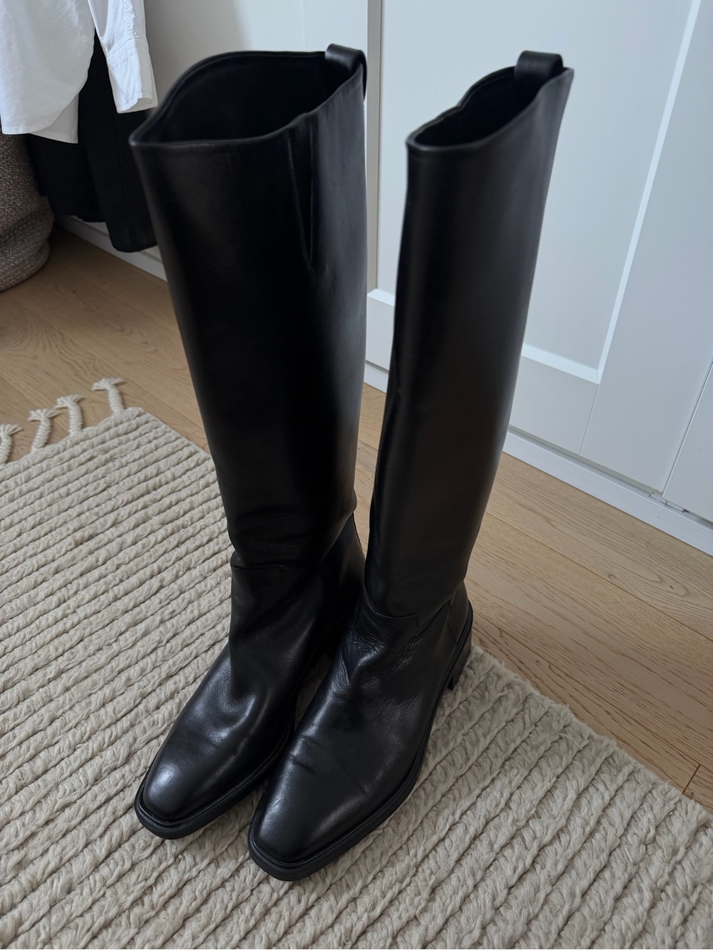 Aeyde Tammy Black Calf Leather Boots